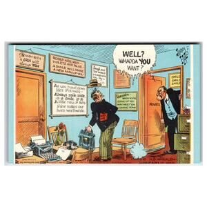 Mutoscope Vintage Comic Card 1944 #6A Smile Humor Litho USA